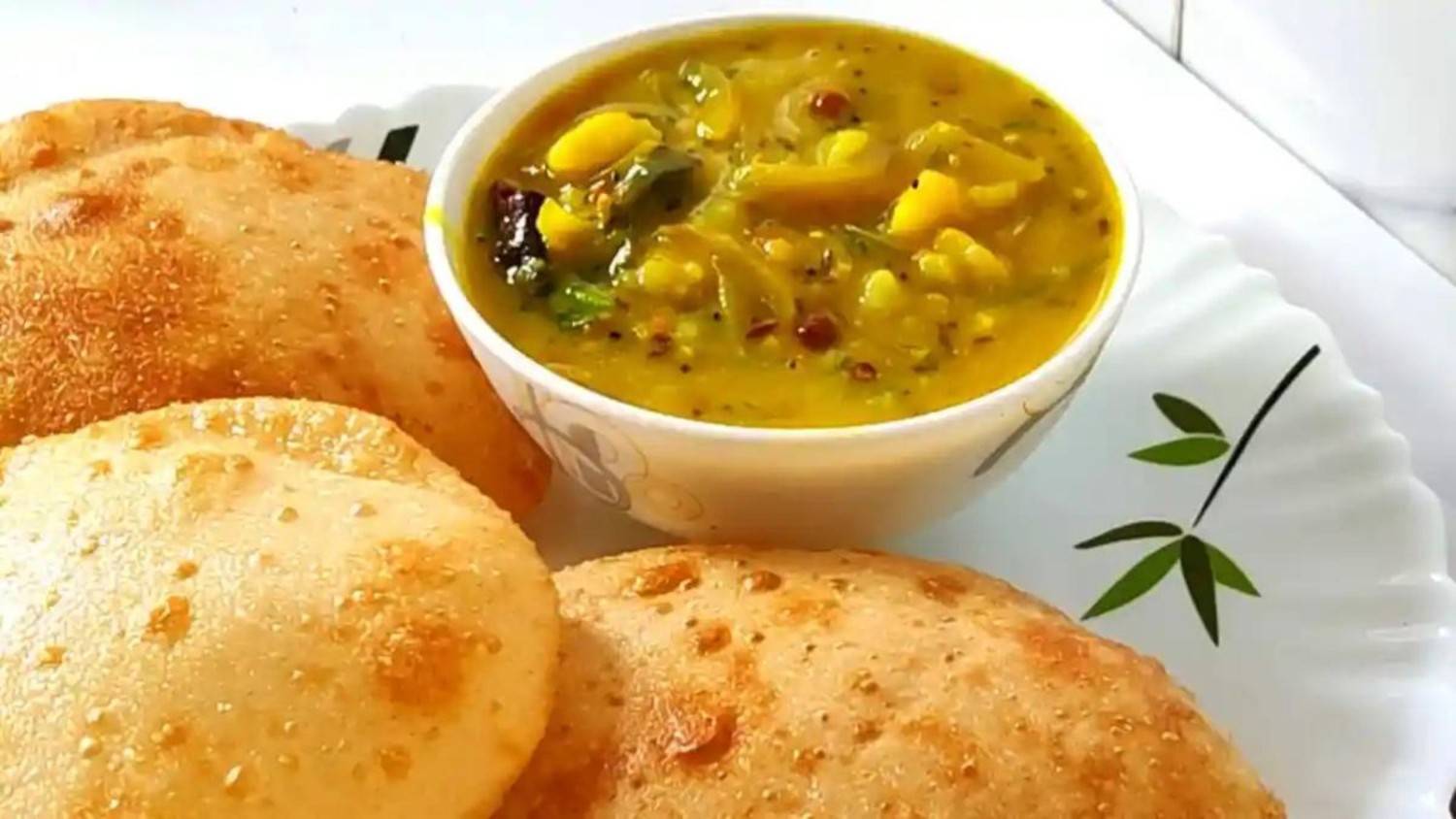 Poori with aloo curry