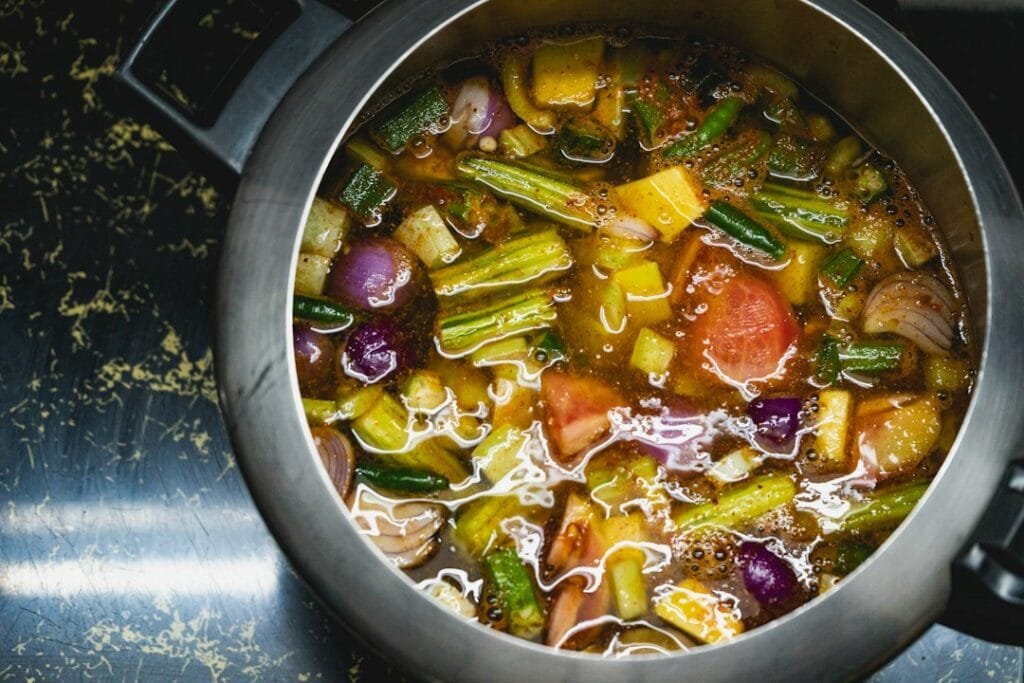 South Indian-style vegetable sambar