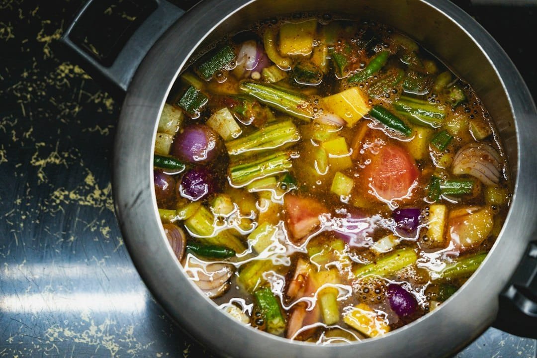 South Indian-style vegetable sambar