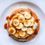 Pancakes on a plate as an illustrative image for banana pancakes