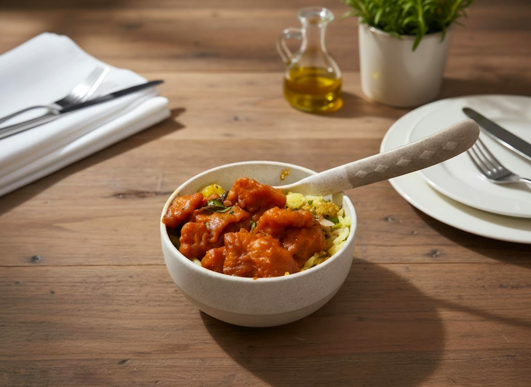 Spicy Indian-style fried chicken pieces