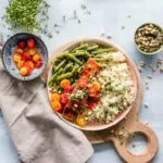 Healthy whole grains meal