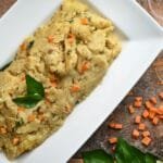 Indian-style poha made with flattened rice and vegetables