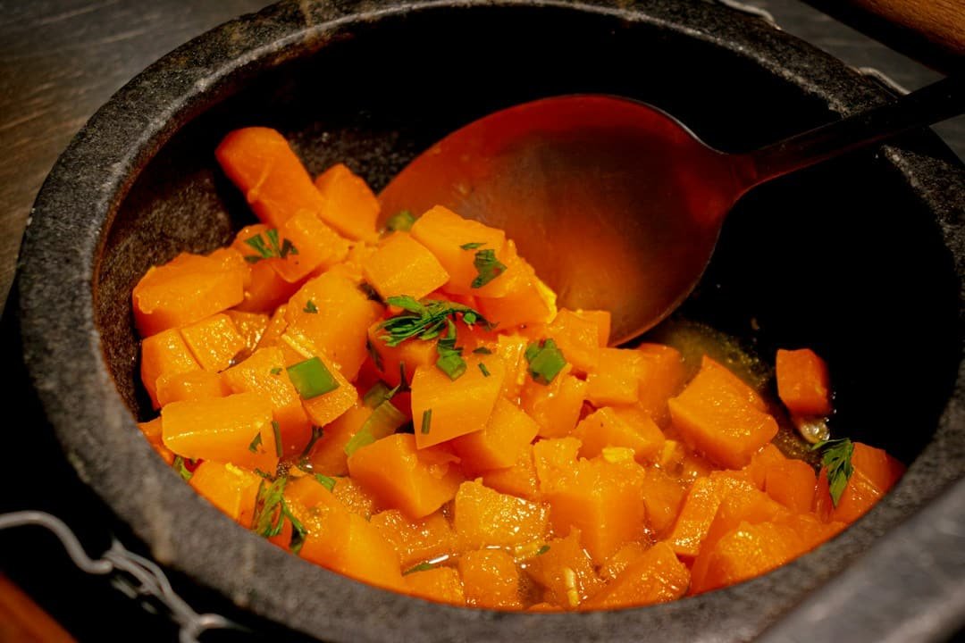 Indian-style pumpkin curry made with warm spices and fresh coriander