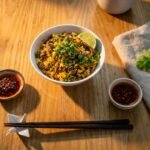 A simple bowl of rice for a budget-friendly Indian meal
