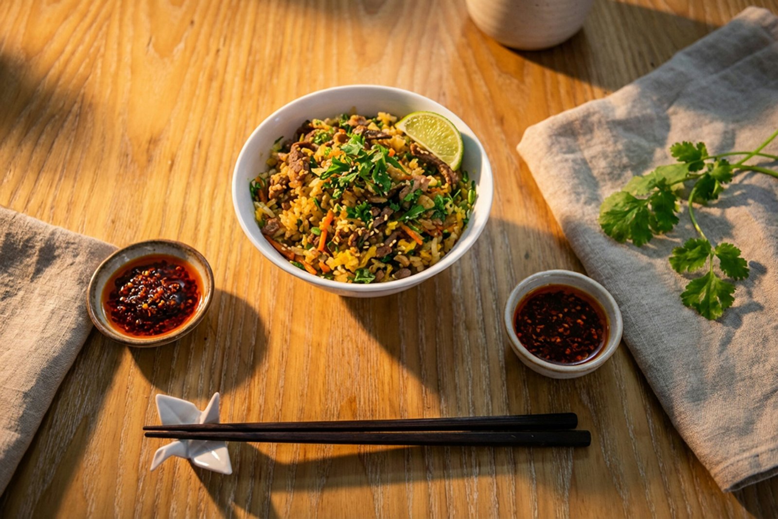 A simple bowl of rice for a budget-friendly Indian meal