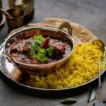 Indian rice dish served in a bowl