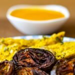 Indian savoury snack served on a plate
