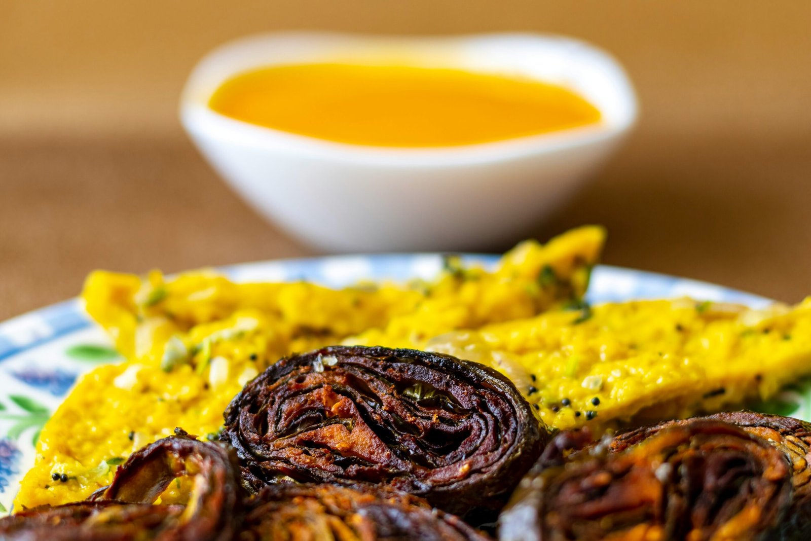 Indian savoury snack served on a plate