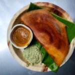 South Indian dosa served with chutney