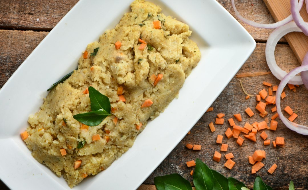 Vegetable dish used as an illustrative image for South Indian vegetable upma